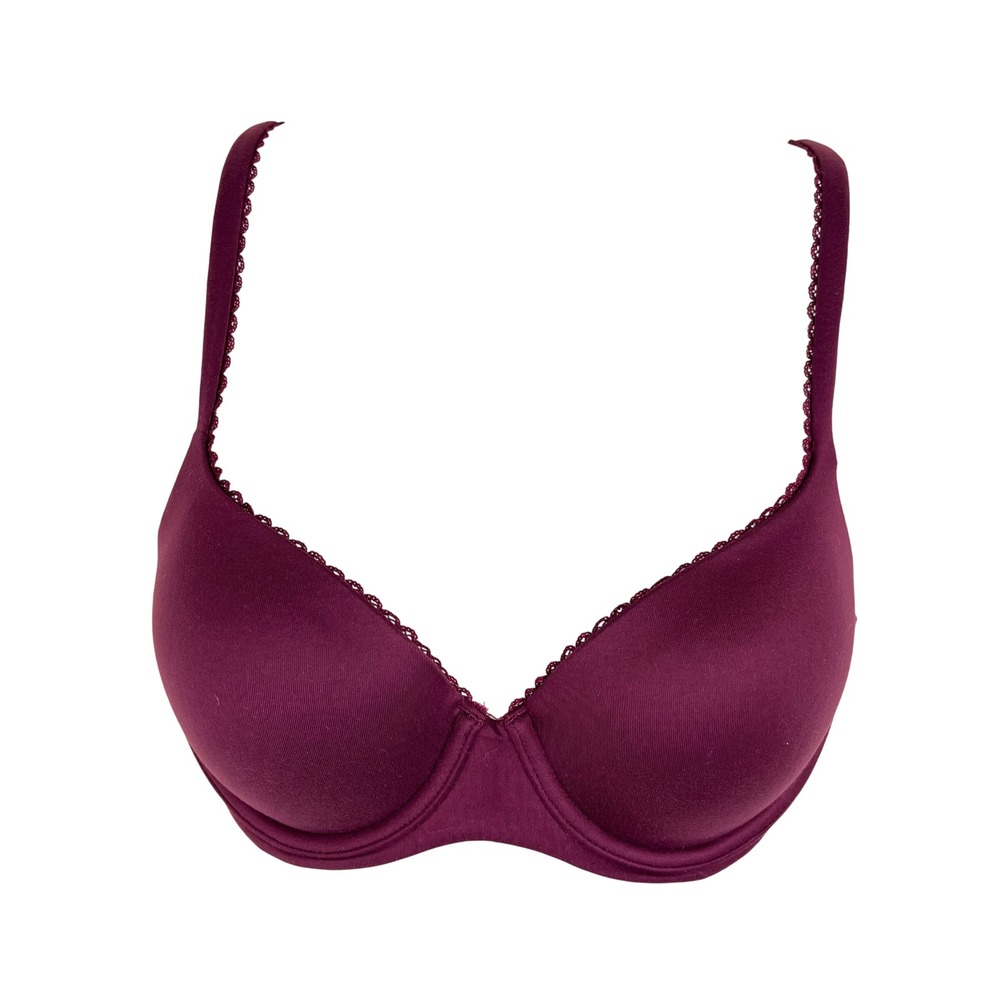 Victoria's Secret Body By Victoria Lined Demi Bra 34C‎ Plum Burgundy 359870-BPV